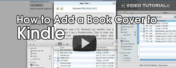 Add book cover to Kindle - video tutorial