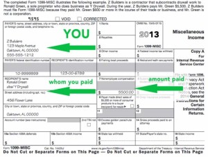 US 1099-MISC tax form